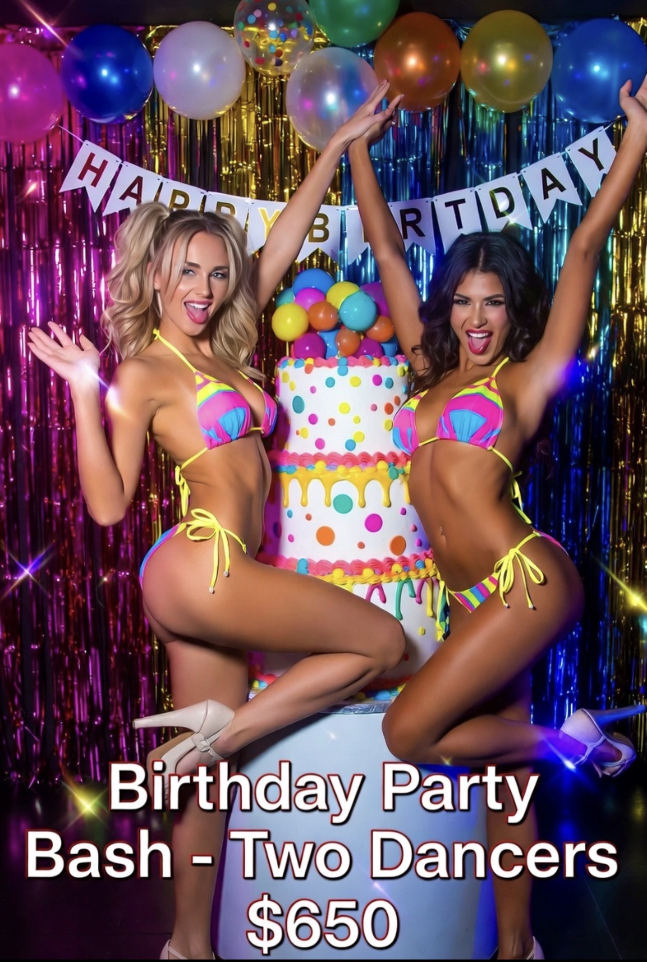 Kiawah Island Birthday Party Bash Strippers Two Dancers